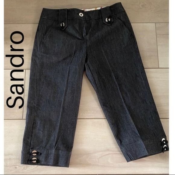 Sandro Polished Denim Capris - Picture 1 of 3